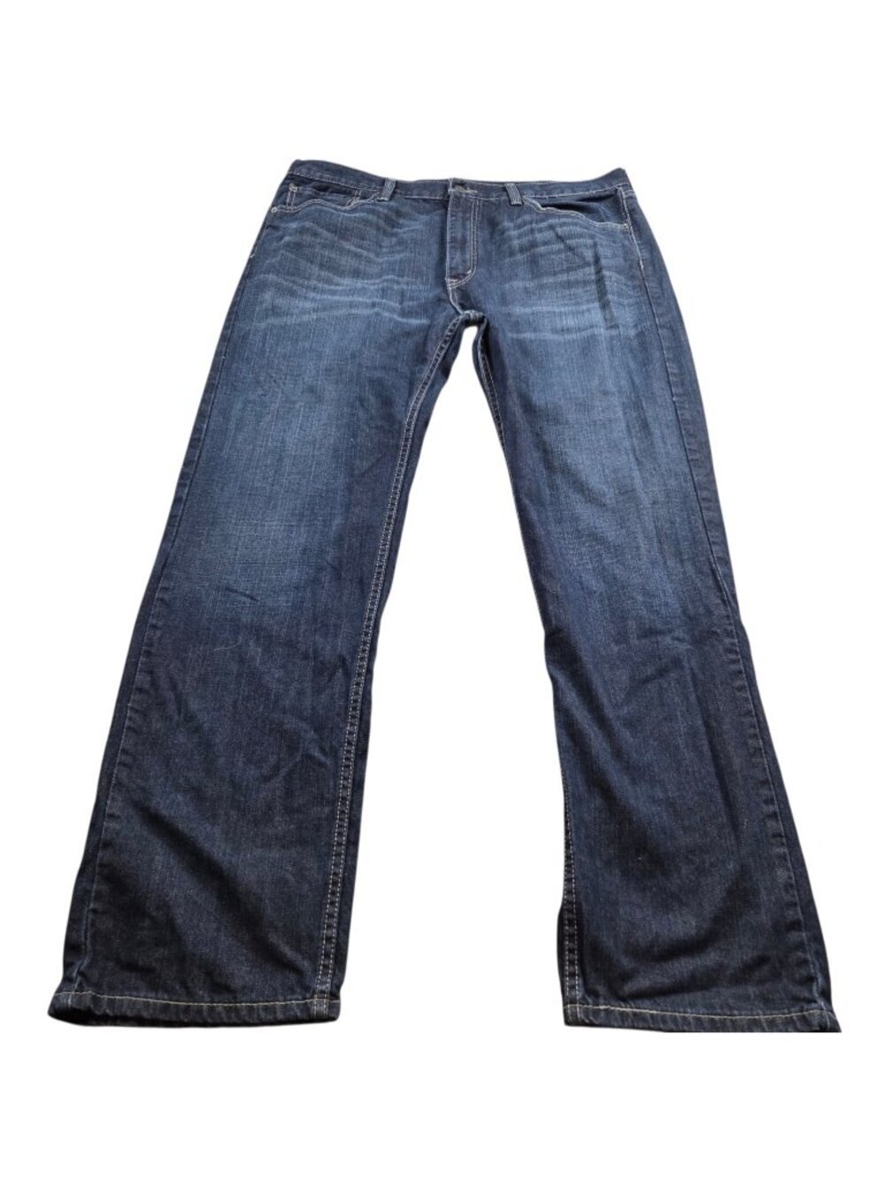 Levis 505 Jeans Mens 38x32 Regular Straight Denim Dark Wash